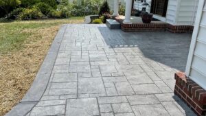 stamped concrete lapis patios