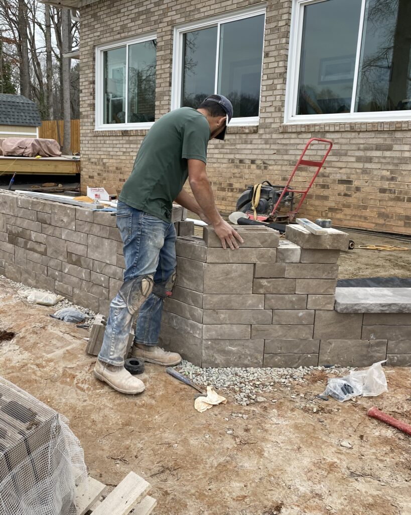 Brick wall installation