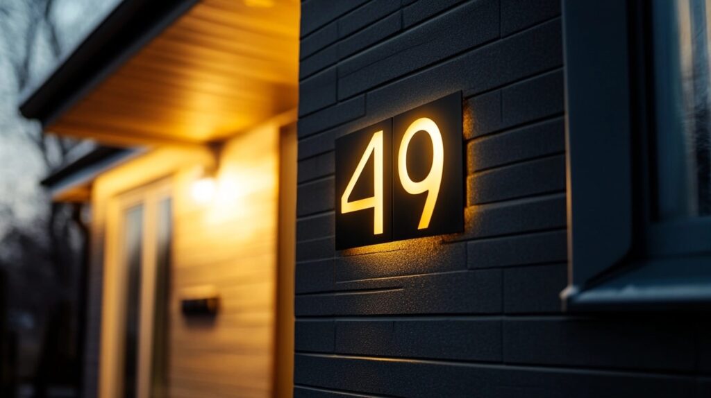 sign or house number lighting