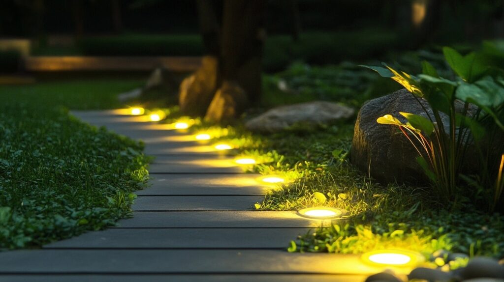 walkway underground lights