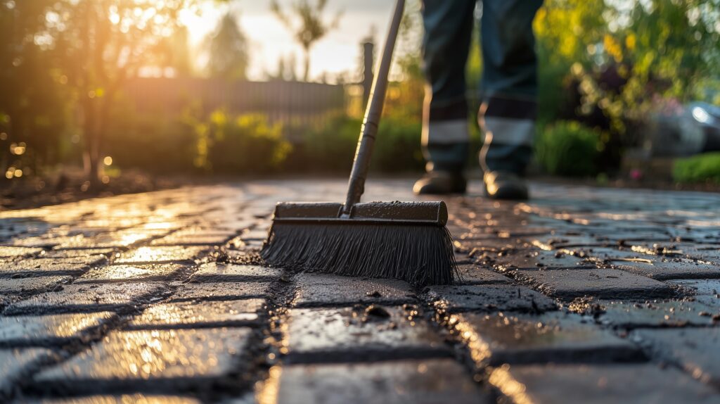 sweeping as driveway maintenance