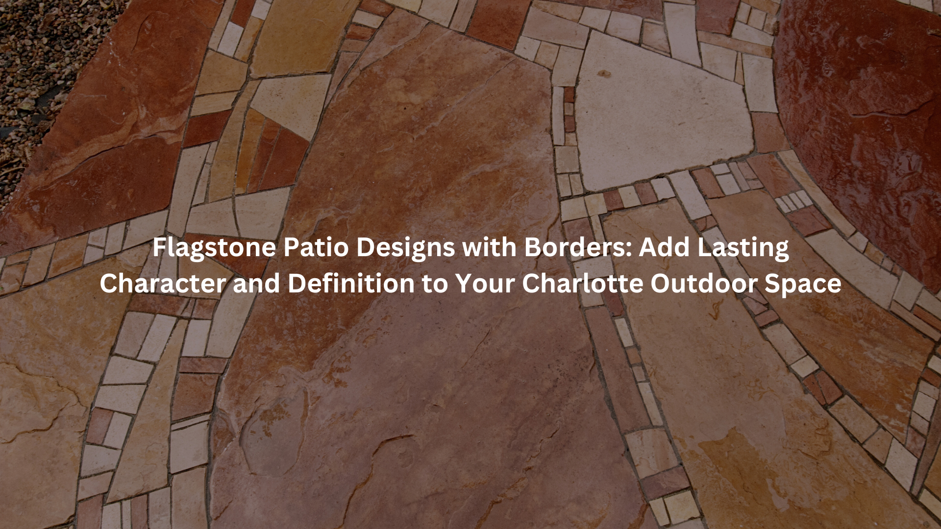 flagstone patio designs with borders
