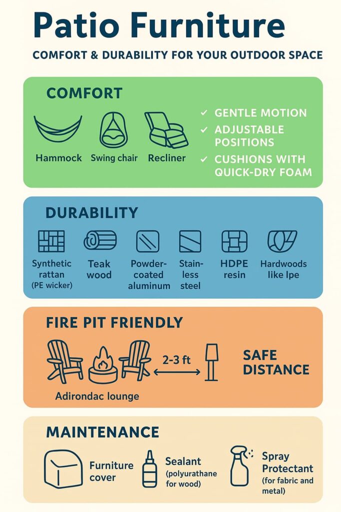 Patio Furniture How to Choose Comfort and Durability for Your Outdoor Space 3
