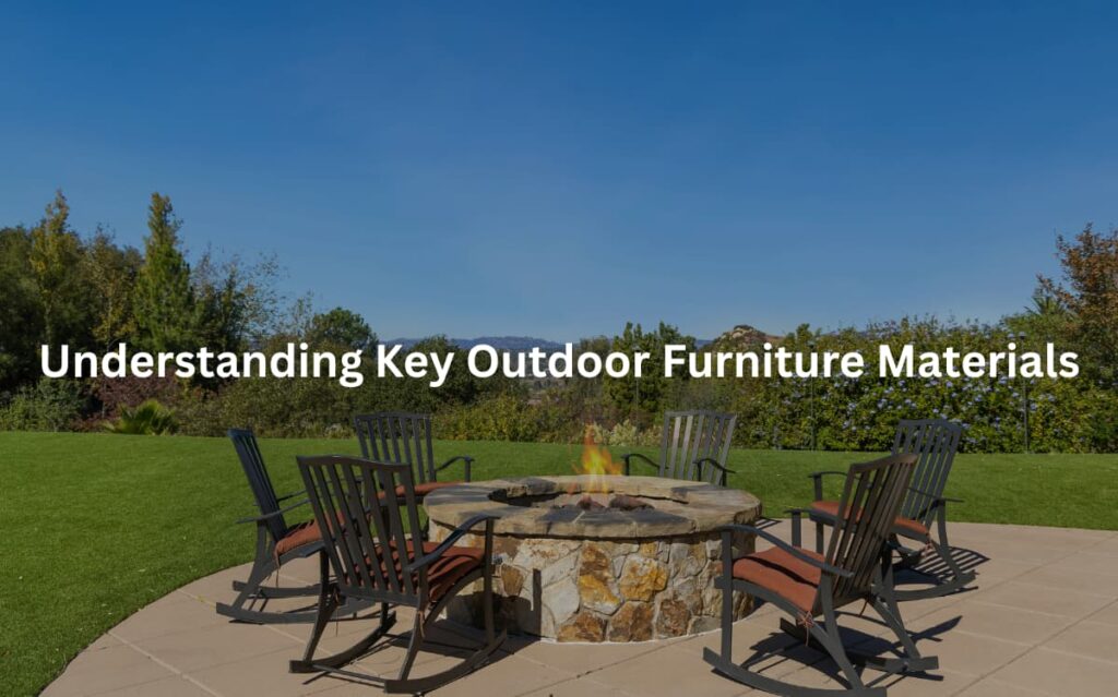 Cozy outdoor seating arrangement featuring a stone fire pit, ideal for comfortable alfresco gatherings.