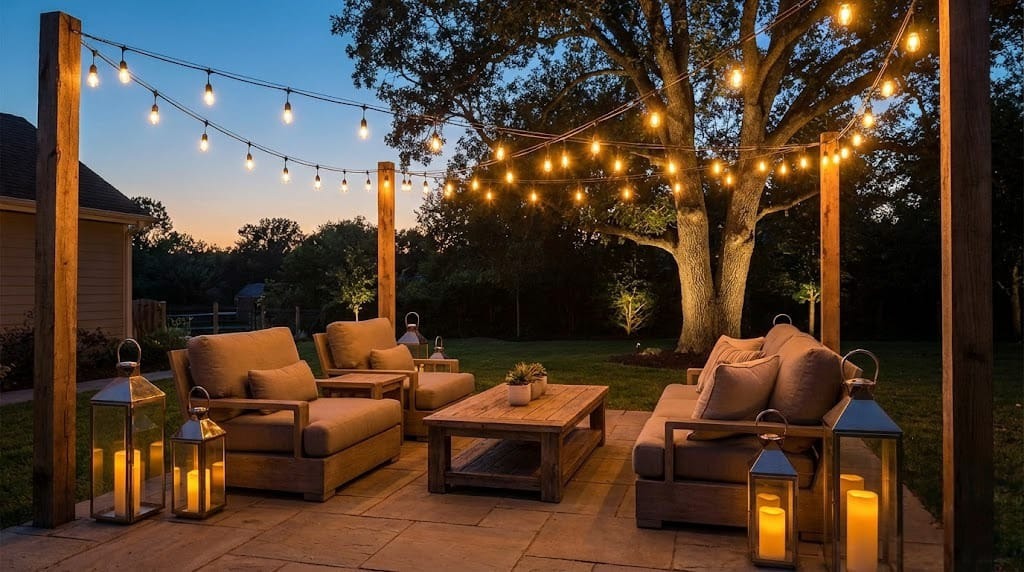 Patio Lighting for Outdoor Spaces: Cozy Charlotte Nights